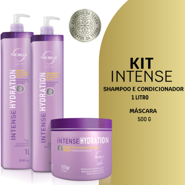 Kit Shampoo Condicionador 1L e Máscara Intensee